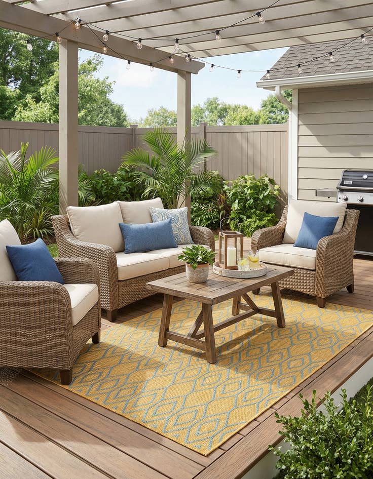 Detail image of 3' x 5' 3  Washable Jill Zarin Turks and Caicos Indoor / Outdoor Rug