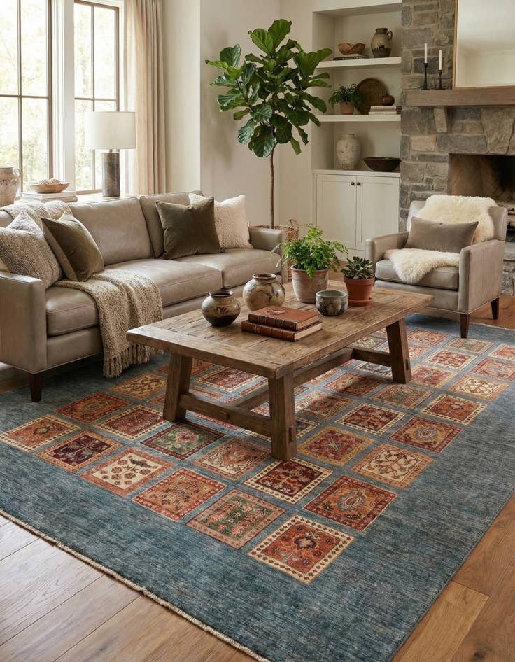 Detail image of 5' 9 x 8' 1  Hand Knotted Ariana Ziegler Rug