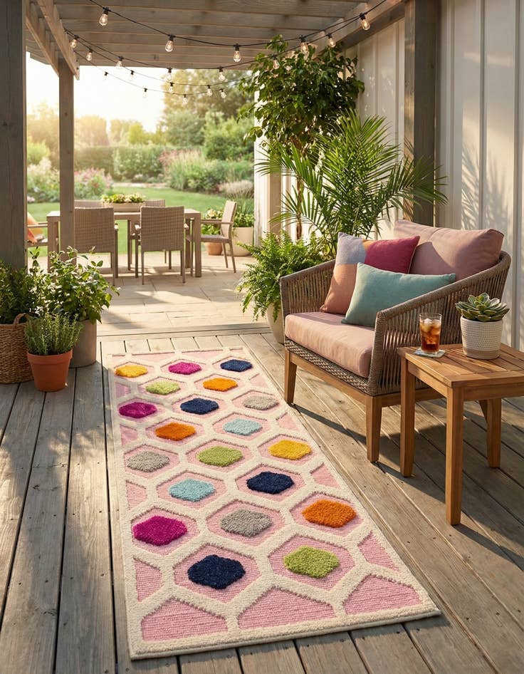 Detail image of 2' x 6'  Washable Aruba Indoor / Outdoor Runner Rug