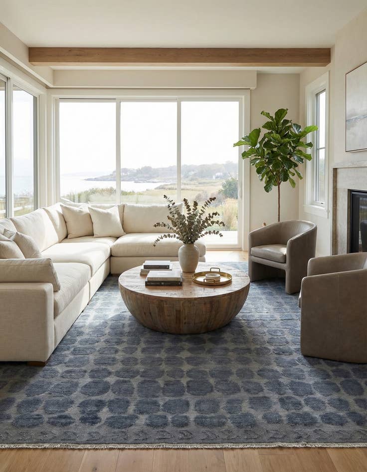 Detail image of  10' 2 x 14' 5  Hand Knotted Darya Wool Rug