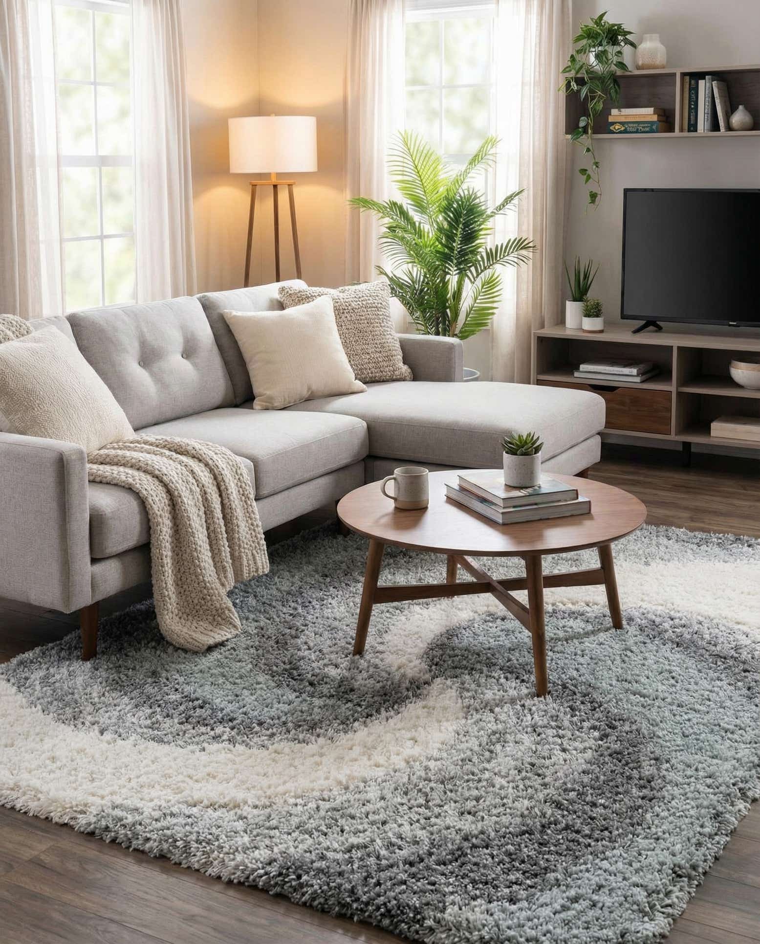 5' 3 x 8' Soft Touch Shag Rug