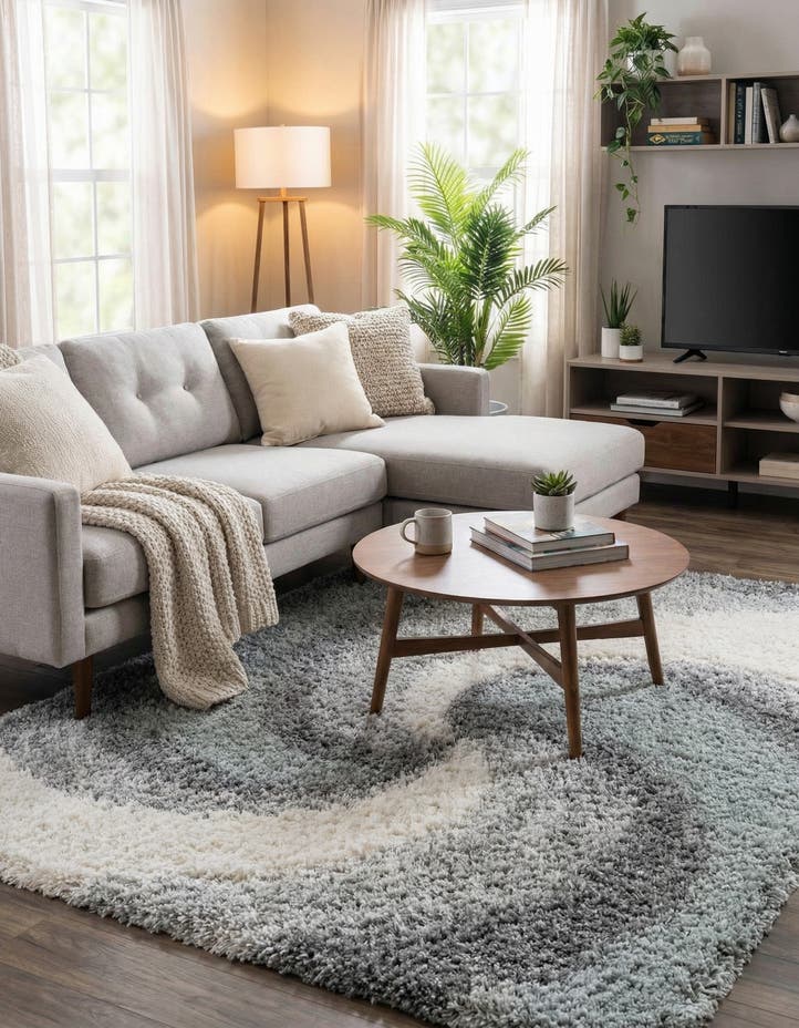 5' 3 x 8' Soft Touch Shag Rug