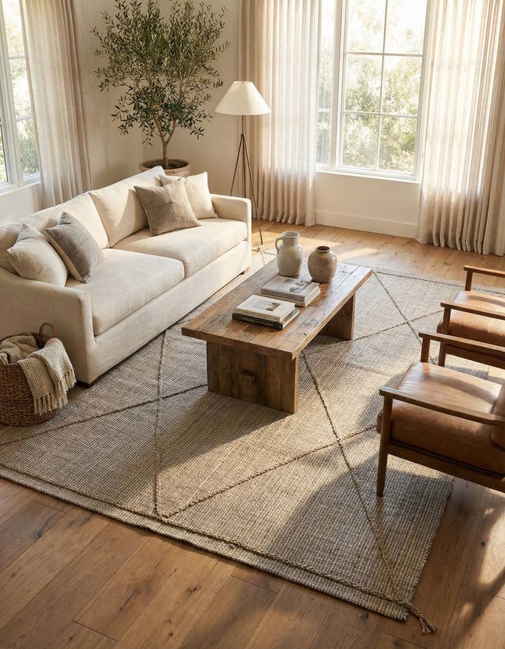 Detail image of 6' 1 x 12' 1  Hand Knotted Moroccan Wool Runner Rug