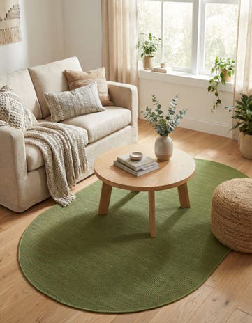 Green SoHo Oval Rug