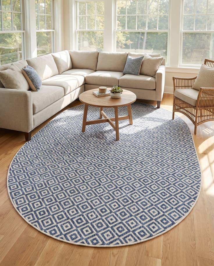 Detail image of 7' 10 x 10' Easy-Clean Jill Zarin Costa Rica Indoor / Outdoor Oval Rug