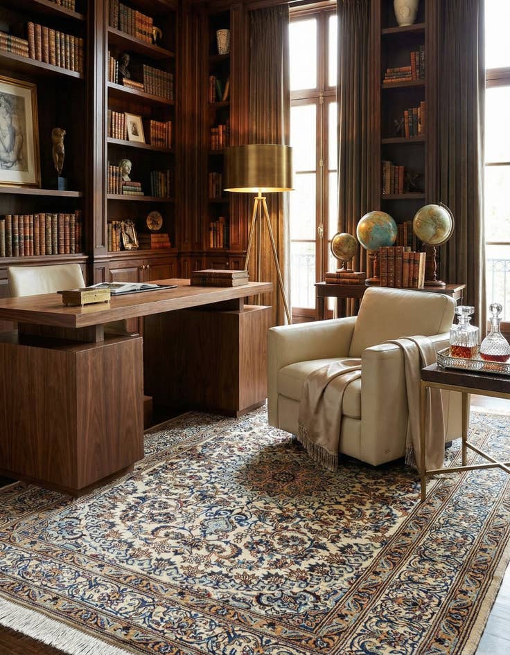 Detail image of  6' 7 x 9' 7 Tabas Wool Rug