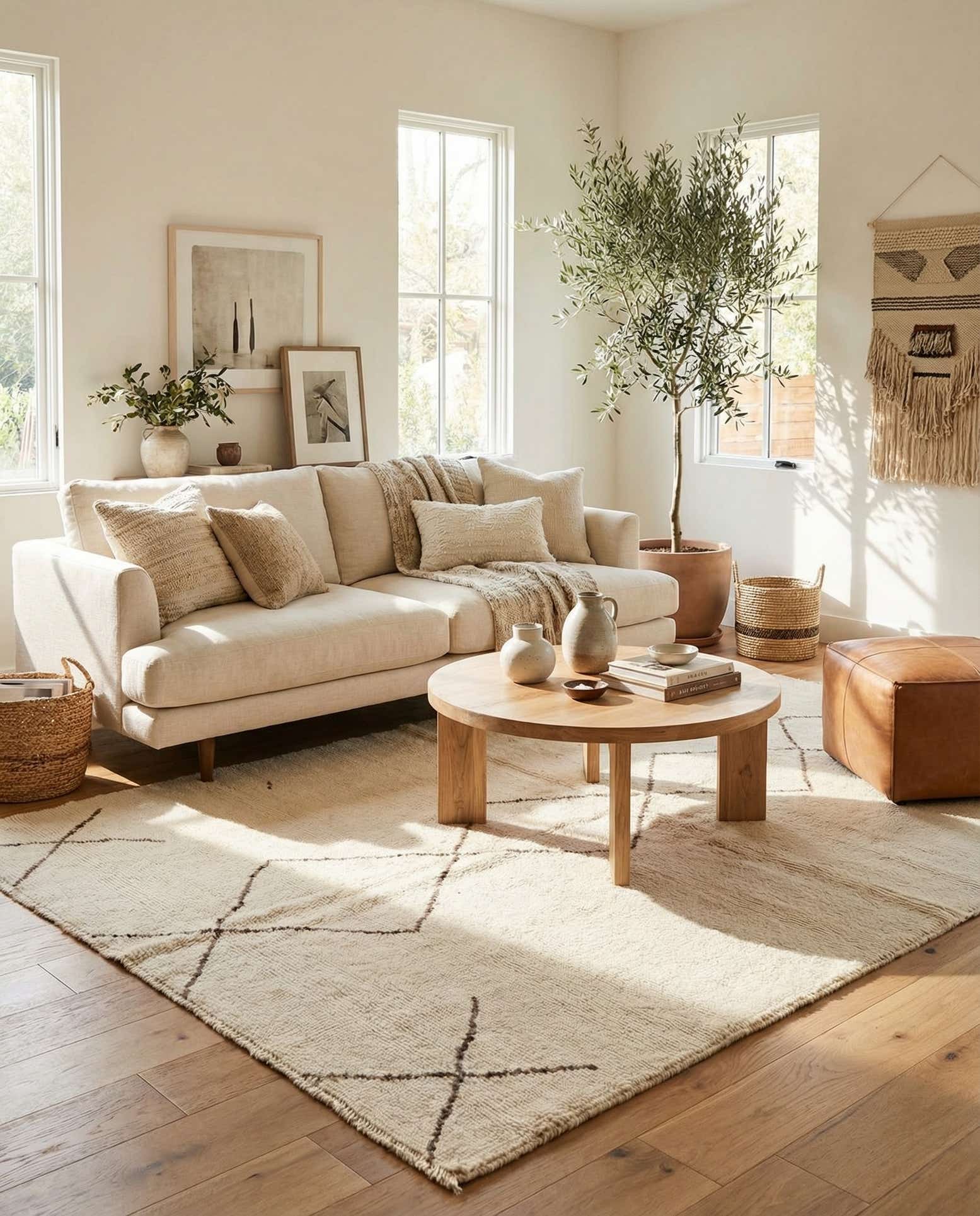 5' 8 x 7' 10 Hand Knotted Moroccan Wool Rug
