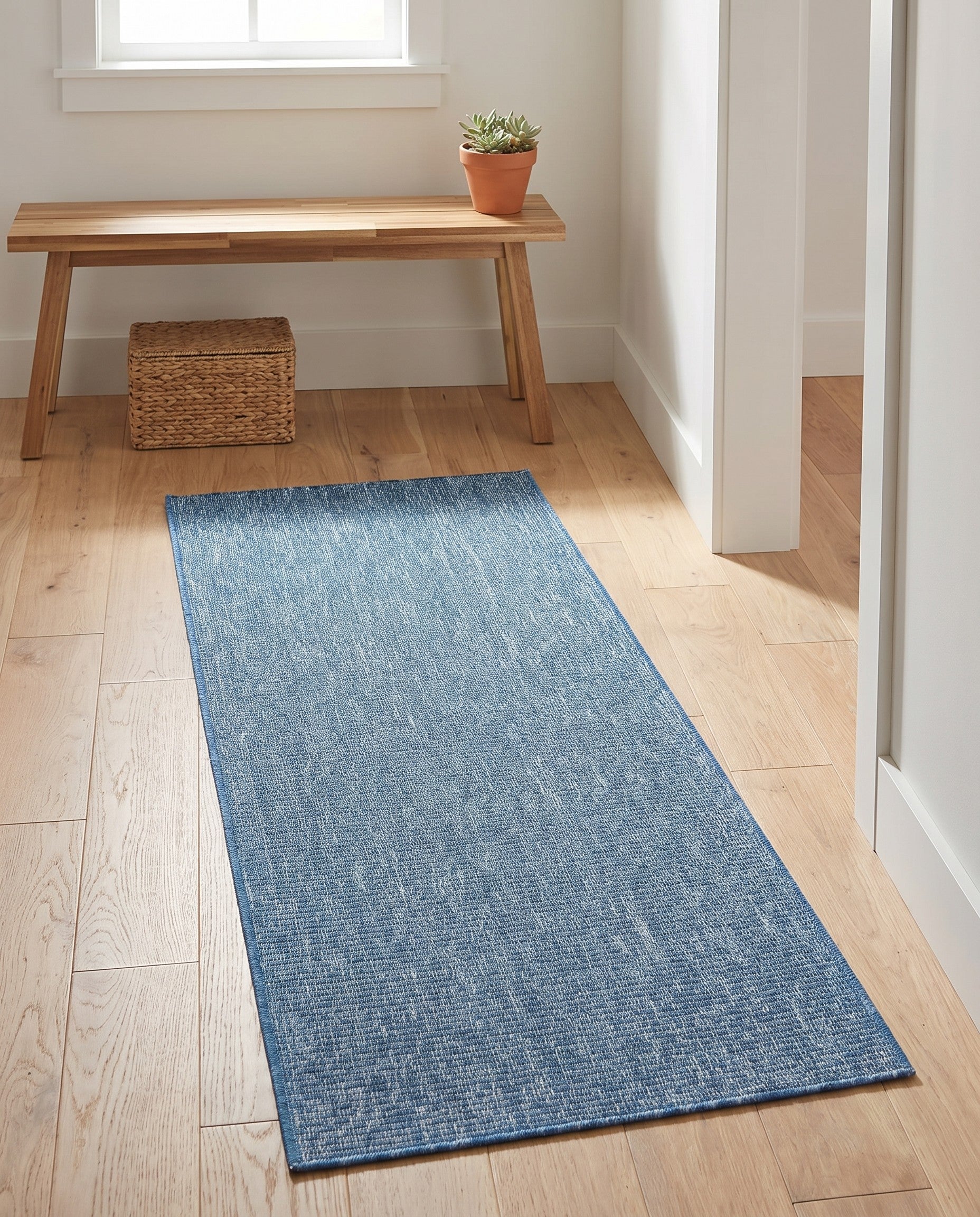2' x 5' Easy-Clean Solid Indoor / Outdoor Runner Rug