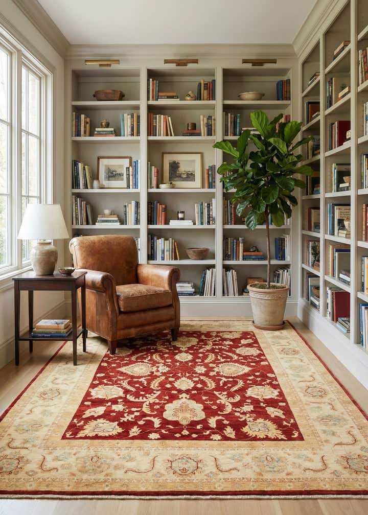 8' 3 x 9' 3 Hand Knotted Peshawar Ziegler Rug