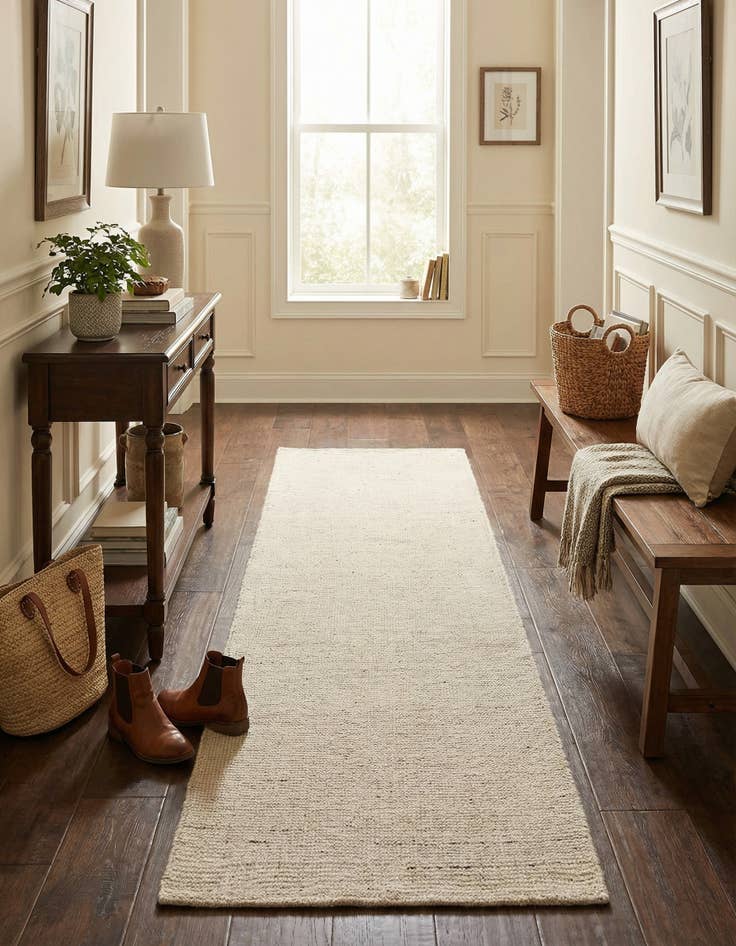 Detail image of 2' x 8'  Hand Woven Jill Zarin English Manor Farmhouse Wool Runner Rug