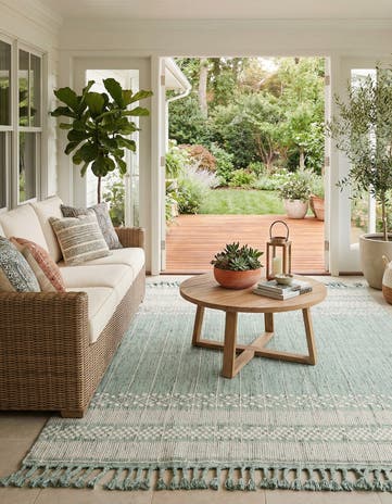 7' 10 x 10' Easy-Clean Eco Bohemian Indoor / Outdoor Rug