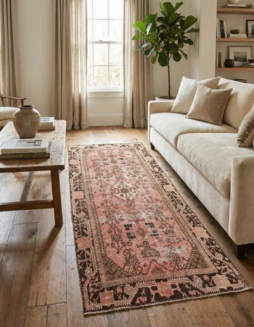 4' 2 x 8' 3 Hand Knotted Ultra Vintage Persian Wool Runner Rug