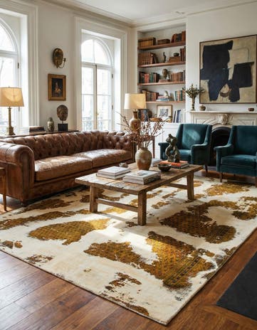 8' 1 x 10' 5 Hand Knotted Ultra Vintage Persian Wool Rug
