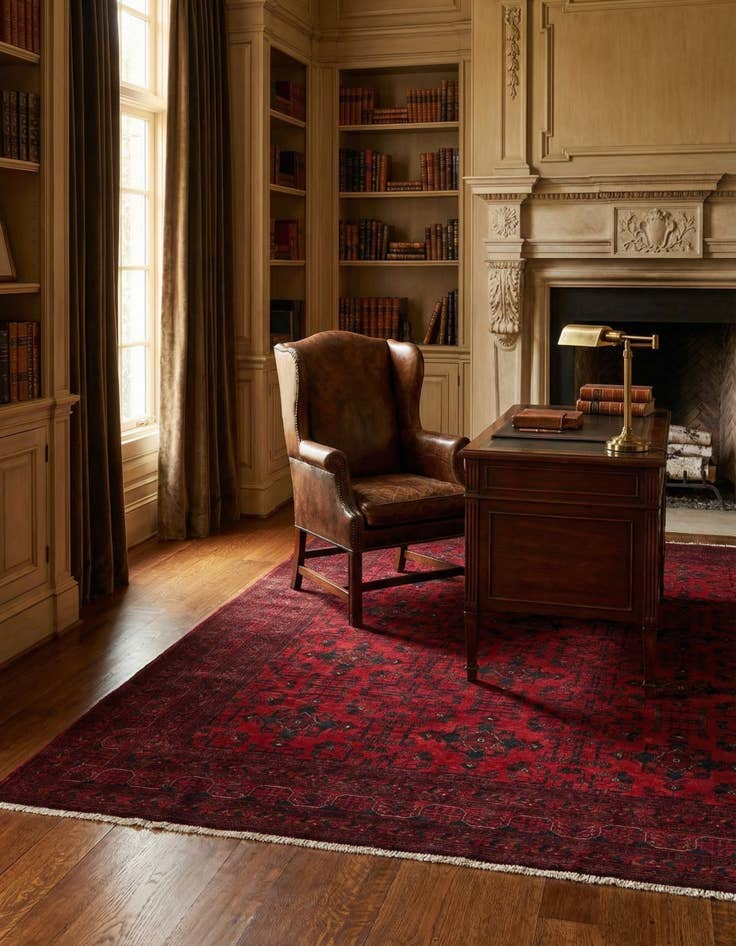 Detail image of 6' 9 x 9' 8  Hand Knotted Khal Mohammadi Wool Rug