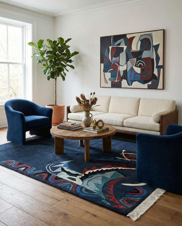 5' 7 x 7' 10 Hand Knotted Nepal Wool Rug