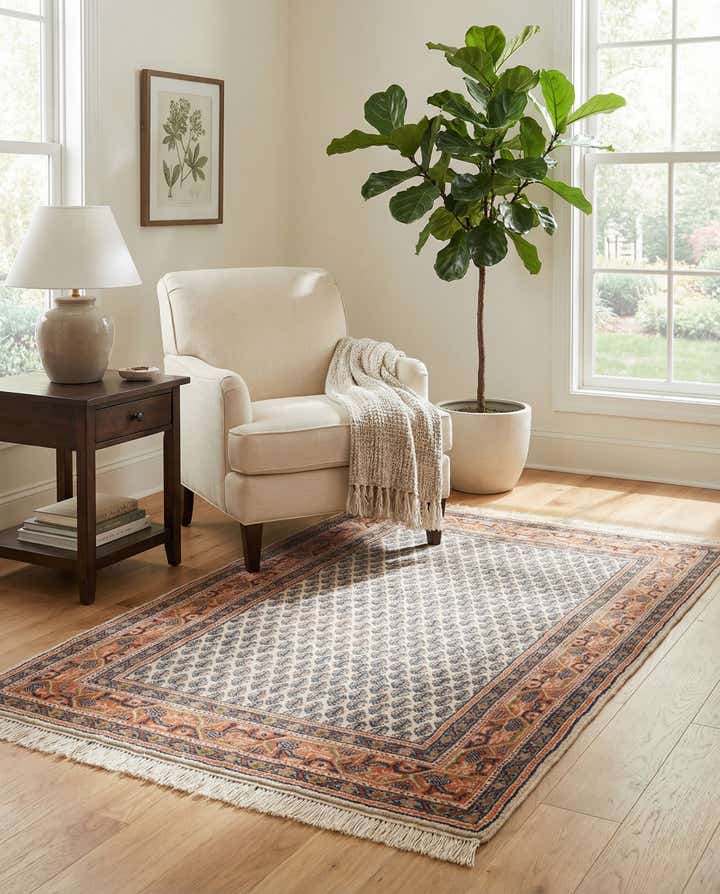 3' x 5' 4 Hand Knotted Mir Wool Rug
