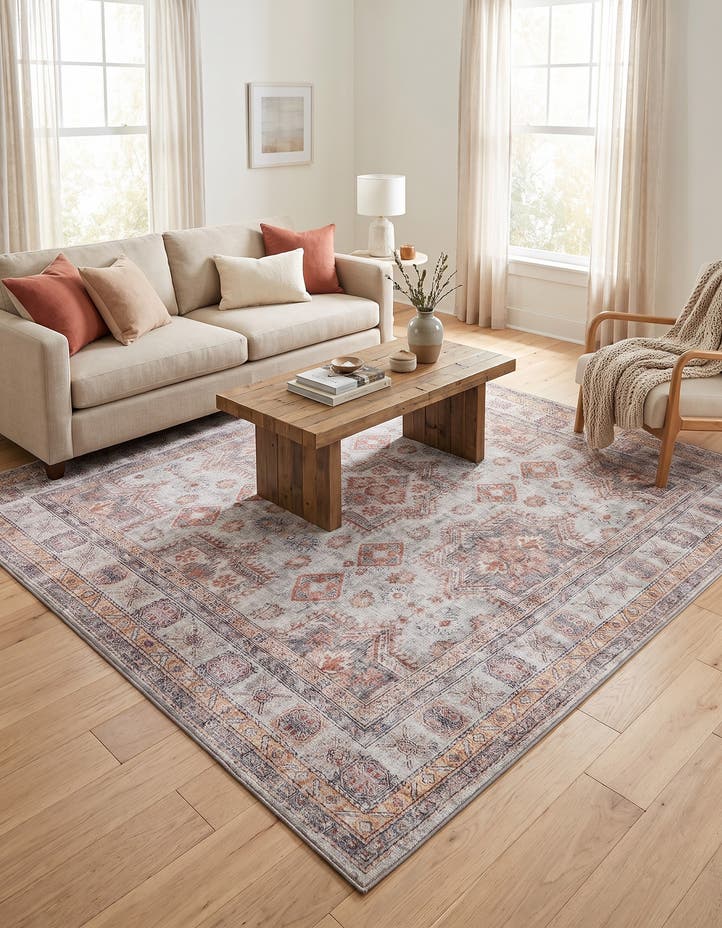 7' 10 x 7' 10 Washable Timeless Square Rug