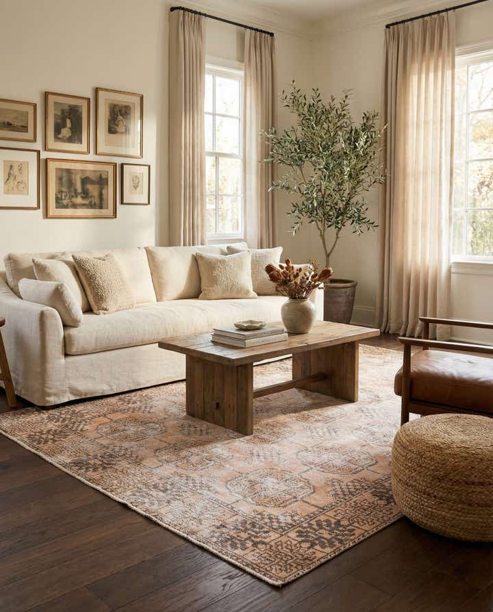 4' x 6' 5 Hand Knotted Ultra Vintage Persian Wool Rug