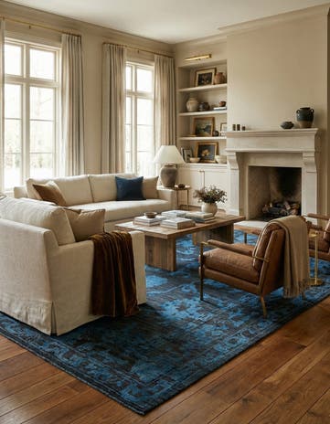 9' 4 x 12' 5 Hand Knotted Oushak Wool Rug