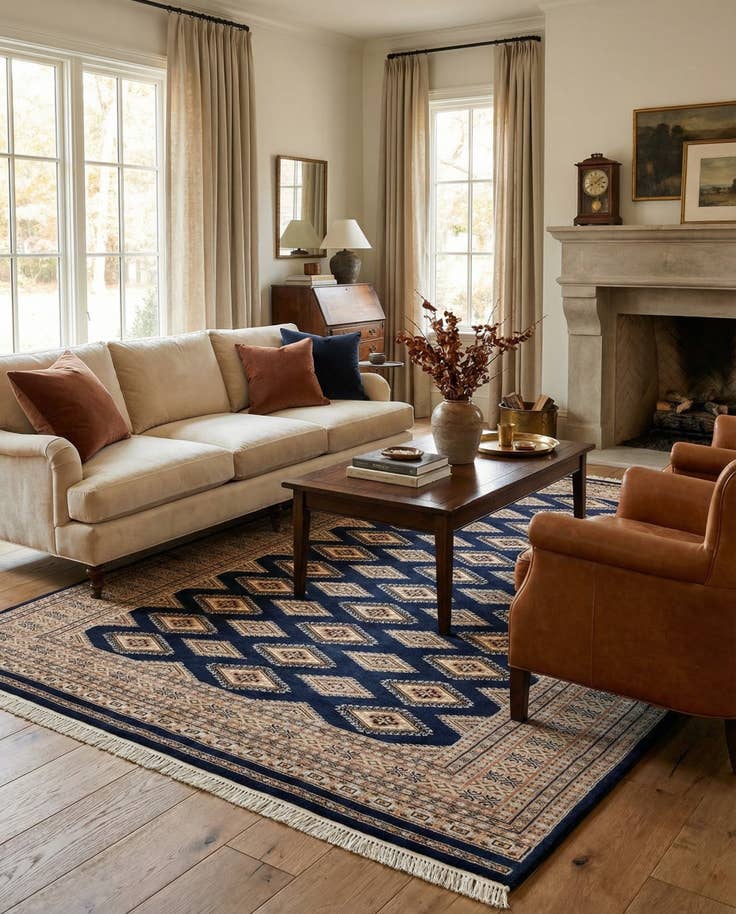 Detail image of 5' 9 x 7' 10 Hand Knotted Gharajeh Oriental Wool Rug