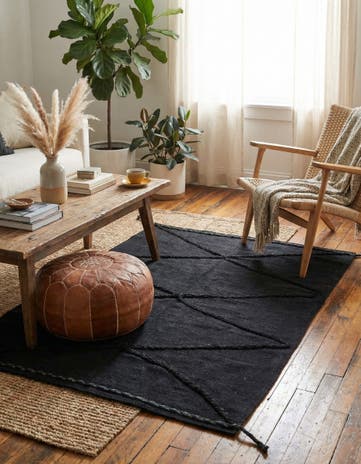 3' 6 x 4' 11 Hand Knotted Moroccan Wool Rug