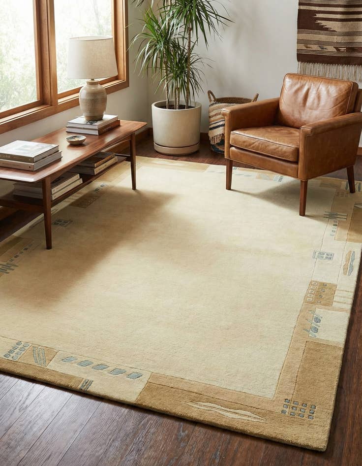 Detail image of 4' x 5' 10  Hand Knotted Nepal Wool Rug