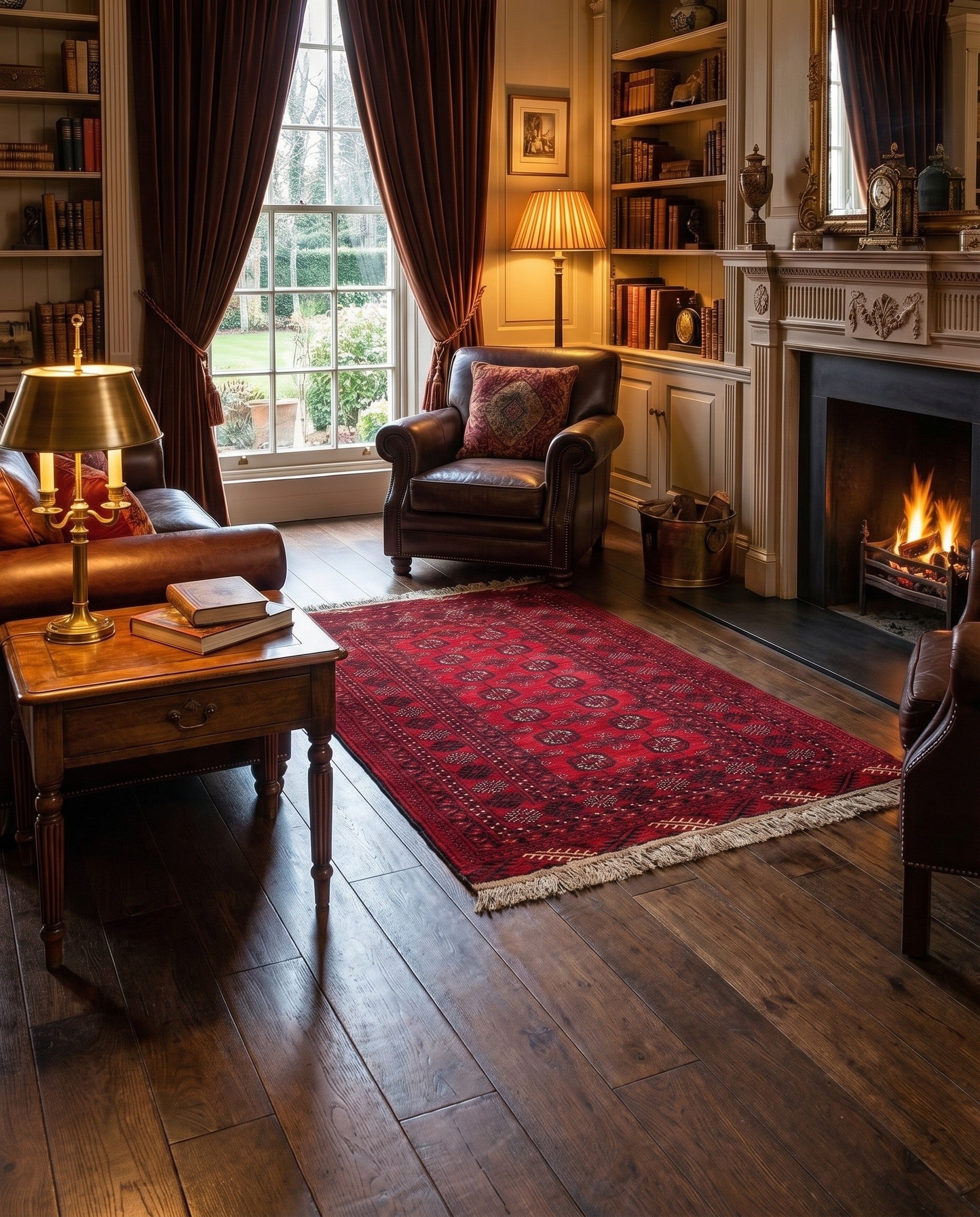 3' 4 x 6' 2 Hand Knotted Afghan Akhche Wool Rug