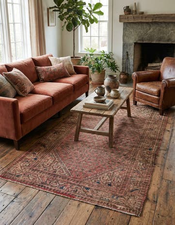 3' 6 x 6' 8 Hand Knotted Ultra Vintage Persian Wool Rug