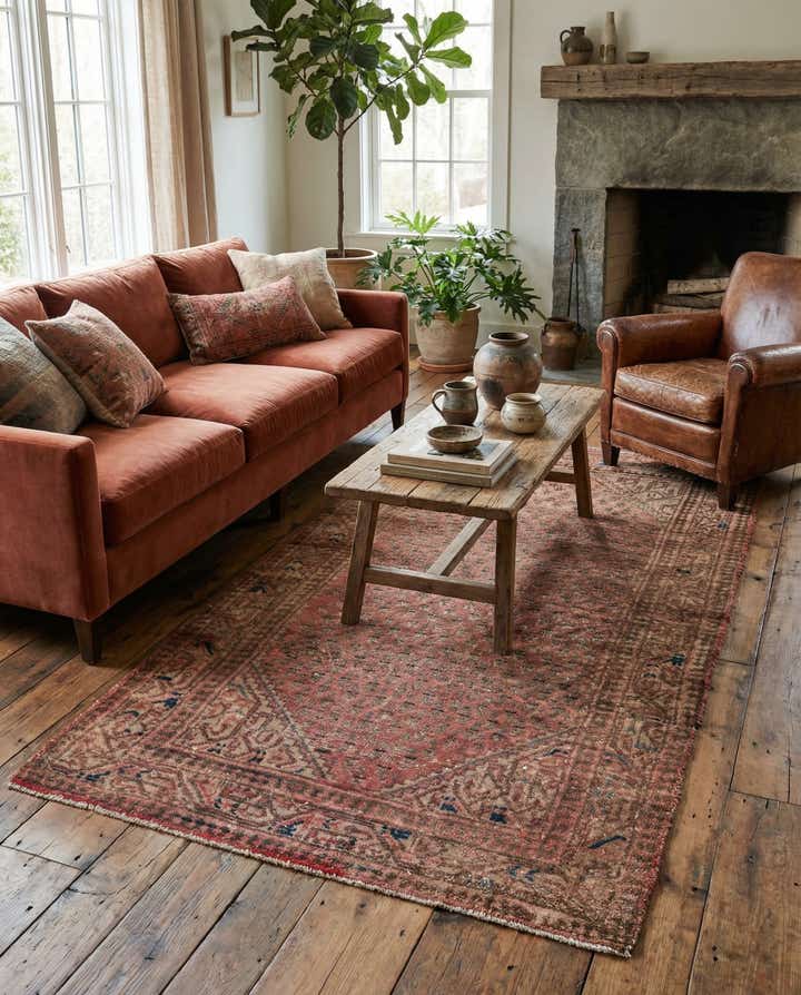 3' 6 x 6' 8 Hand Knotted Ultra Vintage Persian Wool Rug