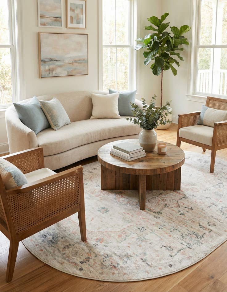 Detail image of  7' 10 x 10' Madeline Vintage Oval Rug