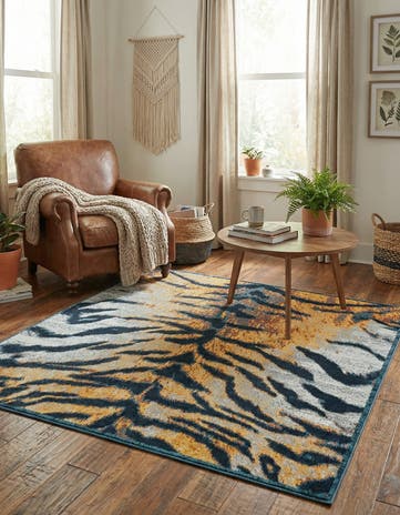 Light Brown Kamala Washable Square Rug