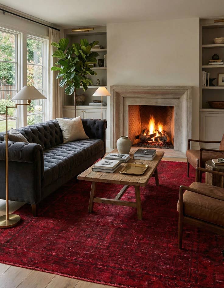 Detail image of 4' 3 x 6' 7  Hand Knotted Ultra Vintage Persian Wool Rug