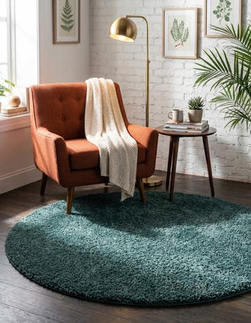 3' 3 x 3' 3 Jill Zarin Shaggy Chic Round Rug