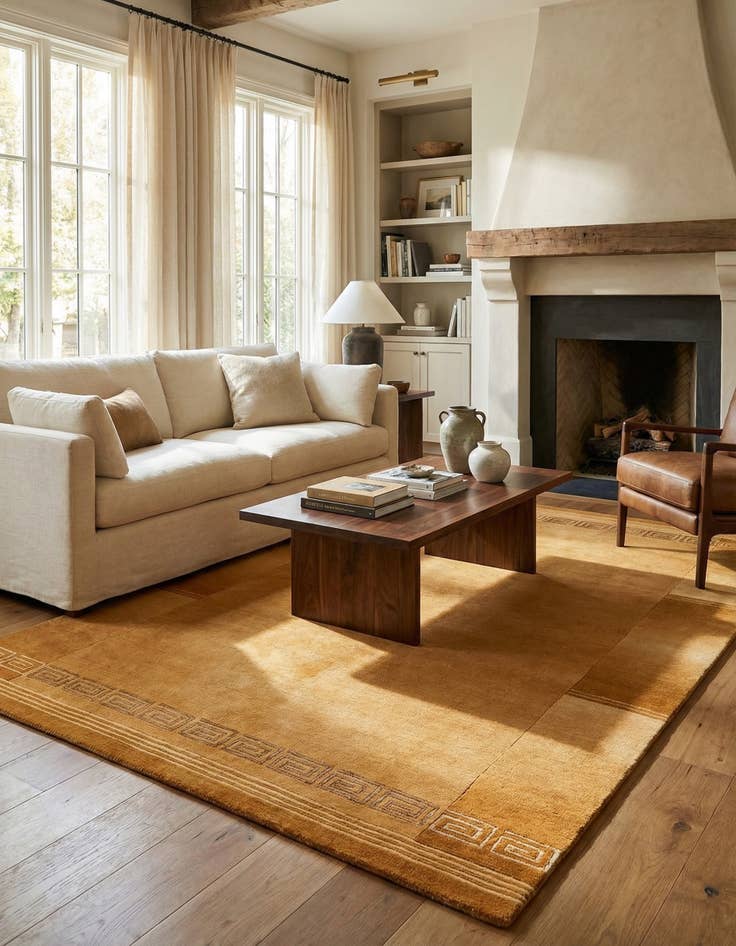 Detail image of 4' 7 x 6' 9  Hand Knotted Nepal Wool Rug