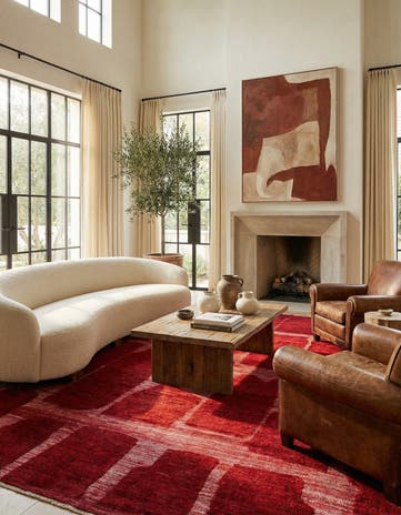 8' x 9' 5 Hand Knotted Darya Wool Rug