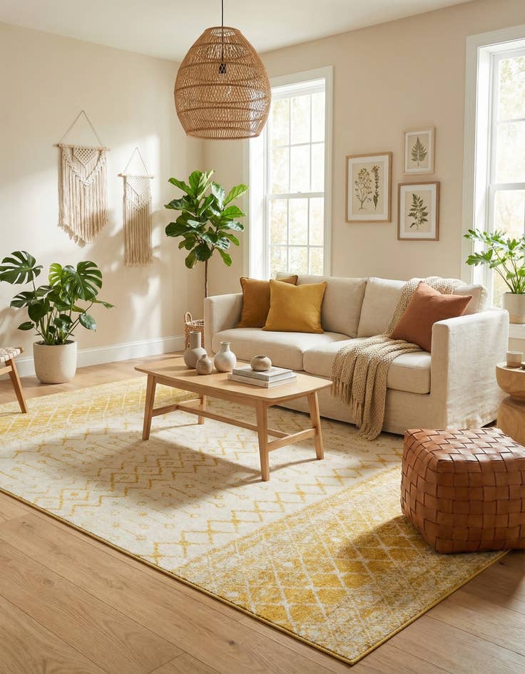 Detail image of  10' x 13' Moroccan Trellis Rug