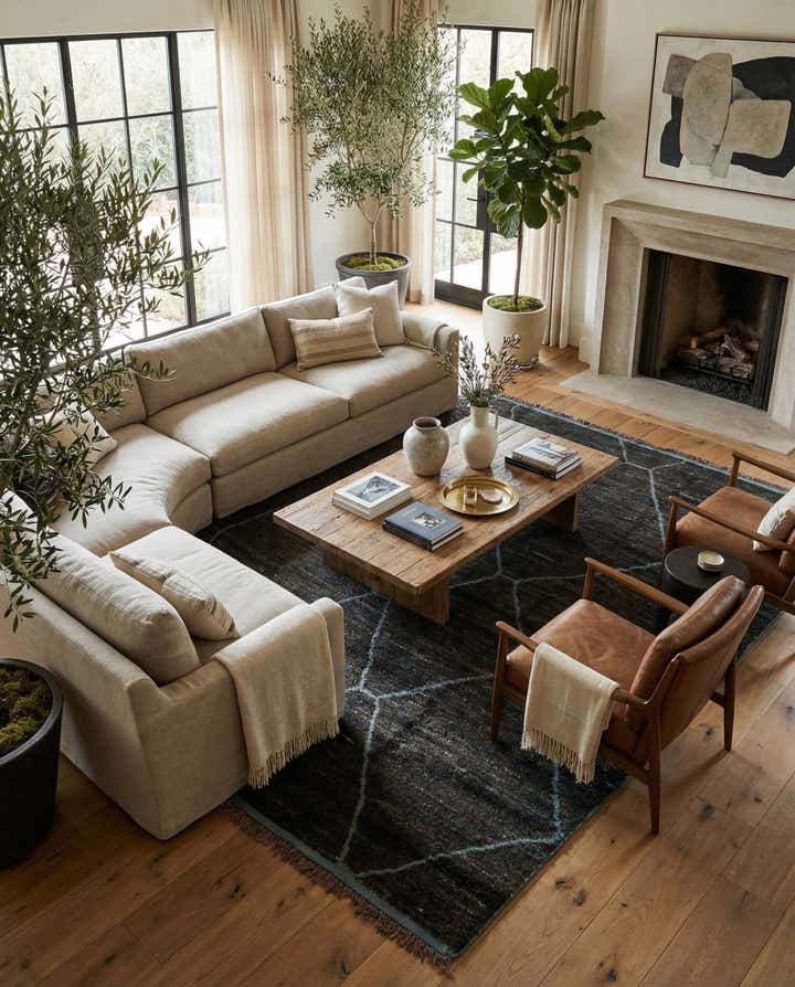 7' 11 x 10' 8 Hand Knotted Moroccan Wool Rug