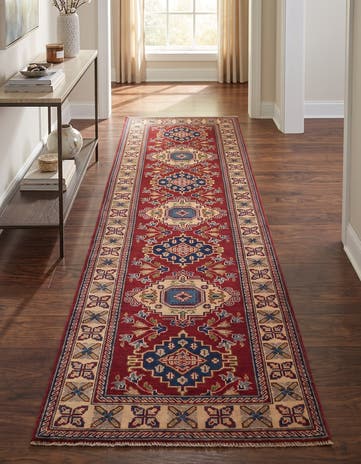 80cm x 300cm anudado a mano Kazak Alfombra Pasillera