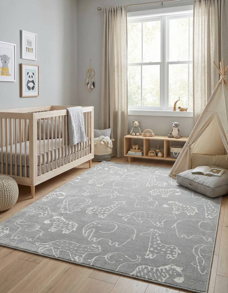 Detail image of 7' x 10' Whimsy Kids Rug