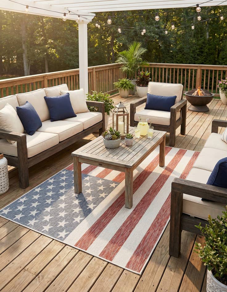 Detail image of  6' x 9'  Washable Jill Zarin Indoor / Outdoor Rug