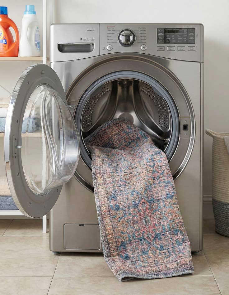 Detail image of 2' x 5'  Washable Nostalgia Runner Rug