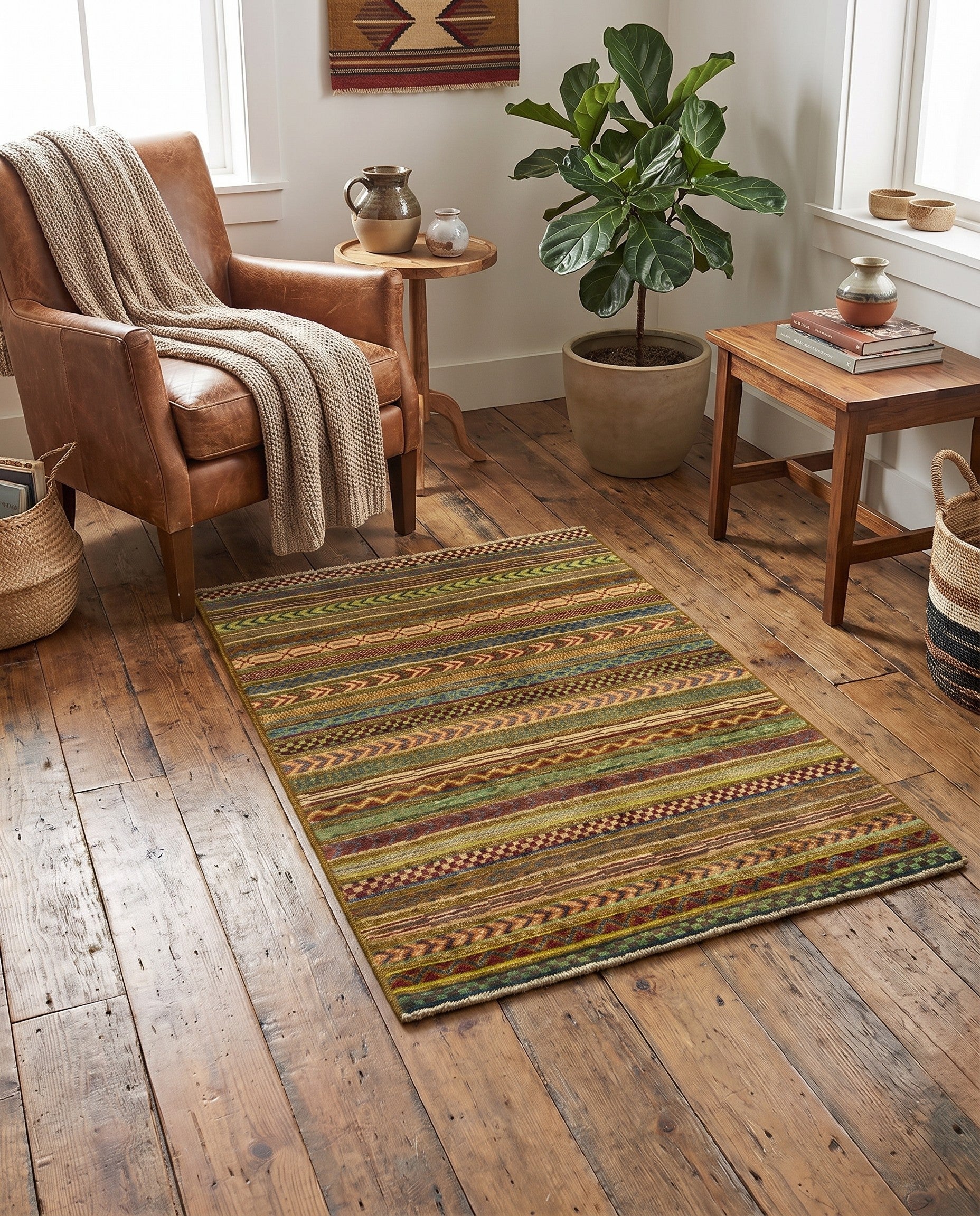 2' 8 x 4' 2 Hand Knotted Modern Ziegler Rug