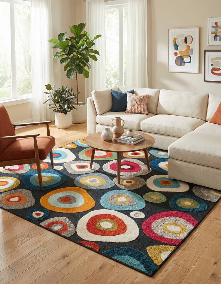 Detail image of  7' 10 x 7' 10  Washable Casablanca Indoor / Outdoor Square Rug