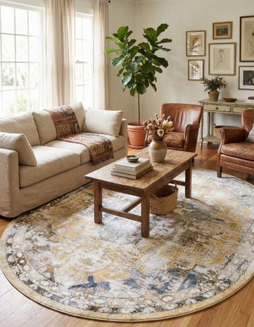 Yellow Highbury Oval Rug