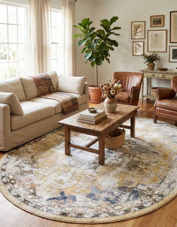 Yellow Highbury Oval Rug
