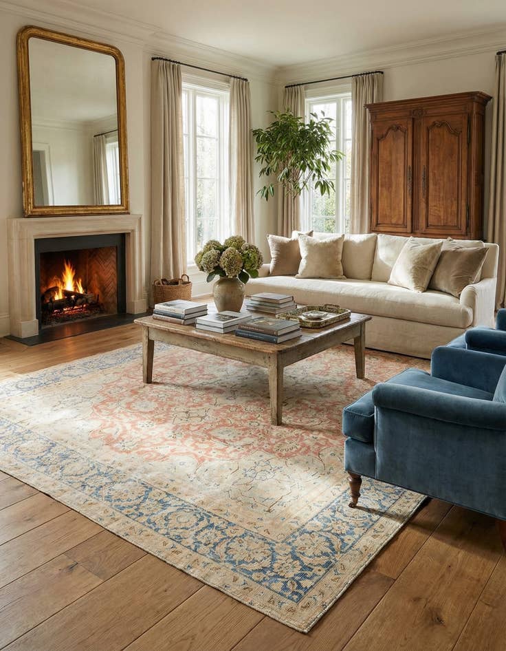 Detail image of  9' 7 x 12' 8  Hand Knotted Ultra Vintage Persian Wool Rug