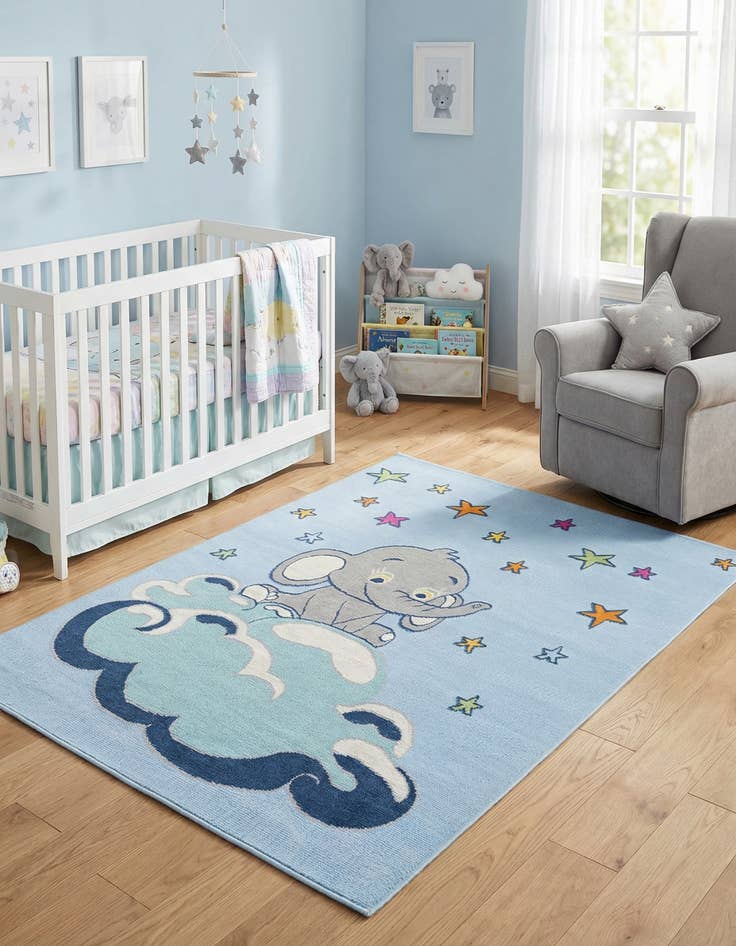 Detail image of 5' 3 x 7' 7  Washable  Indoor / Outdoor Rug