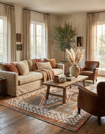 9' x 12' 5 Hand Knotted Moroccan Wool Rug