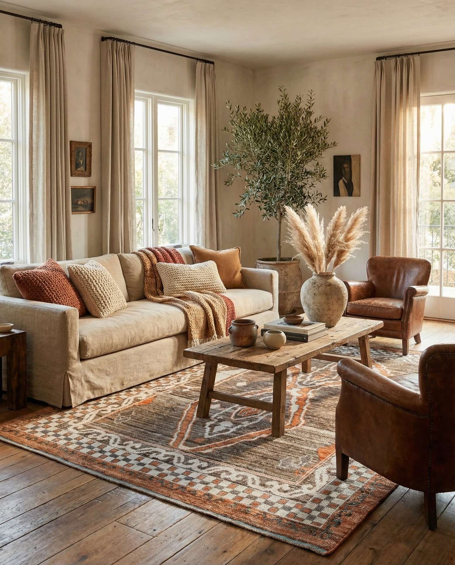 9' x 12' 5 Hand Knotted Moroccan Wool Rug