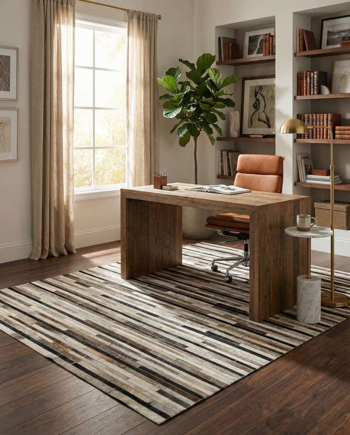 5' 1 x 8' Cowhide - Patchwork Rug